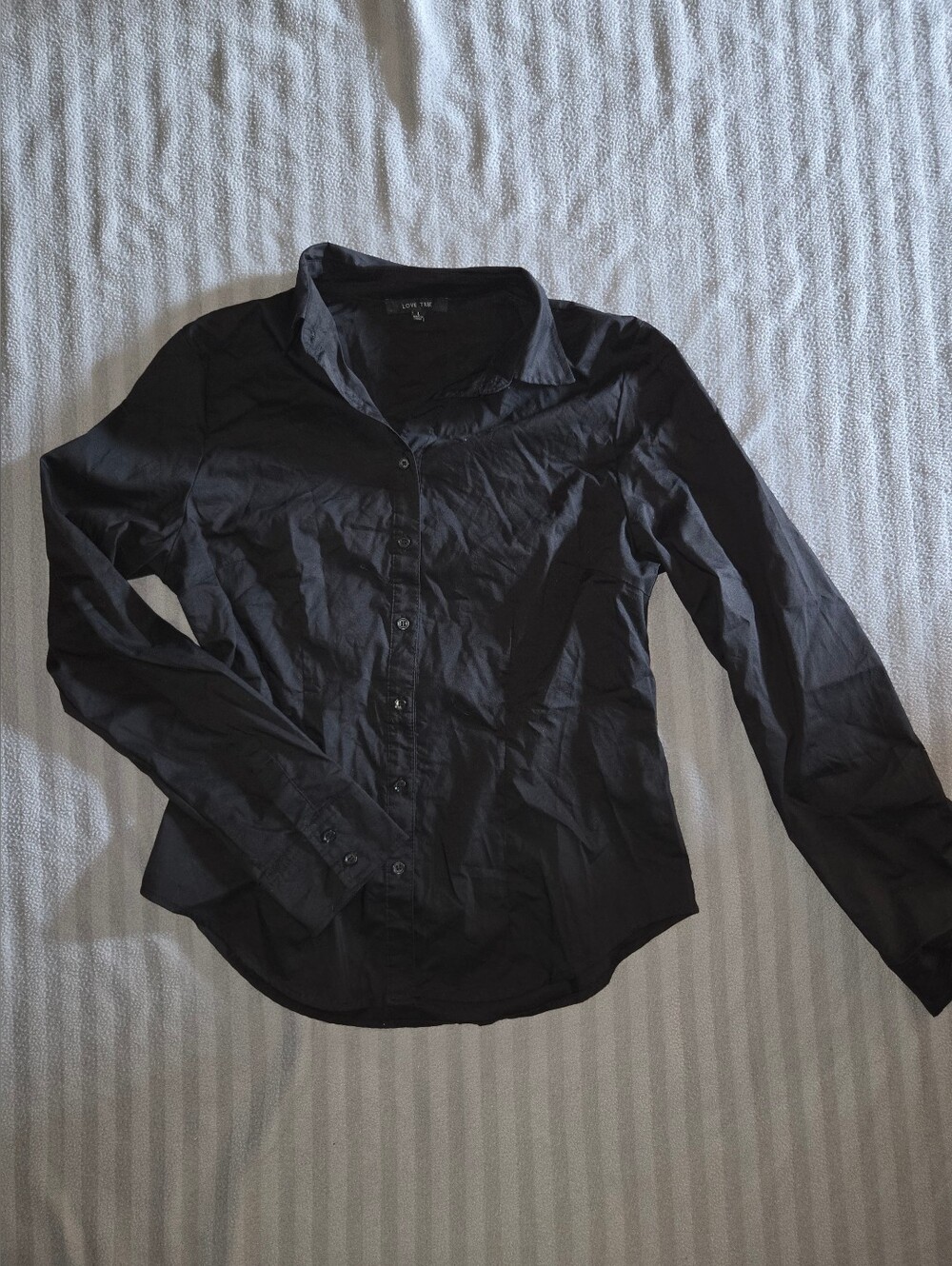 Love Tree Black Button Up Blouse - Like New